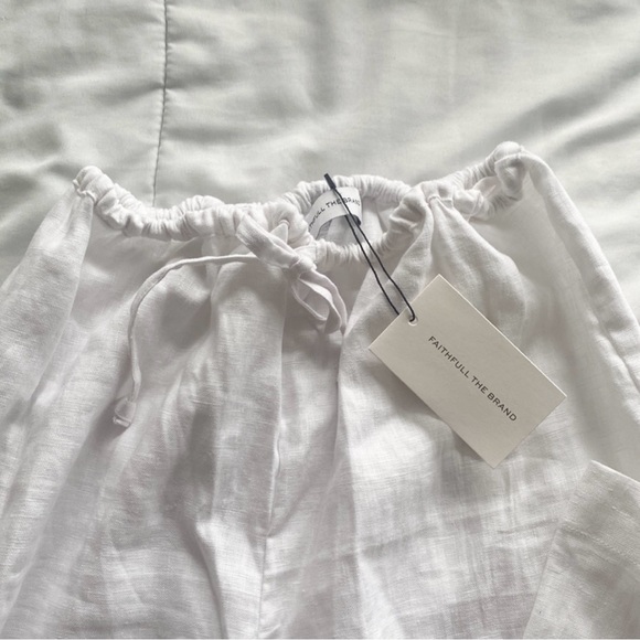 Faithfull the Brand Solano pant in white, size XS - Picture 4 of 5